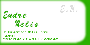 endre melis business card